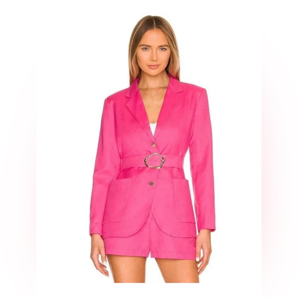 Amanda Uprichard Women's Cerise Tucker Blazer Size M